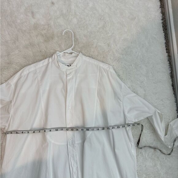 Frank & Eileen Victoria White Shirt | Italian Cotton Button Up Size M - Picture 10 of 12